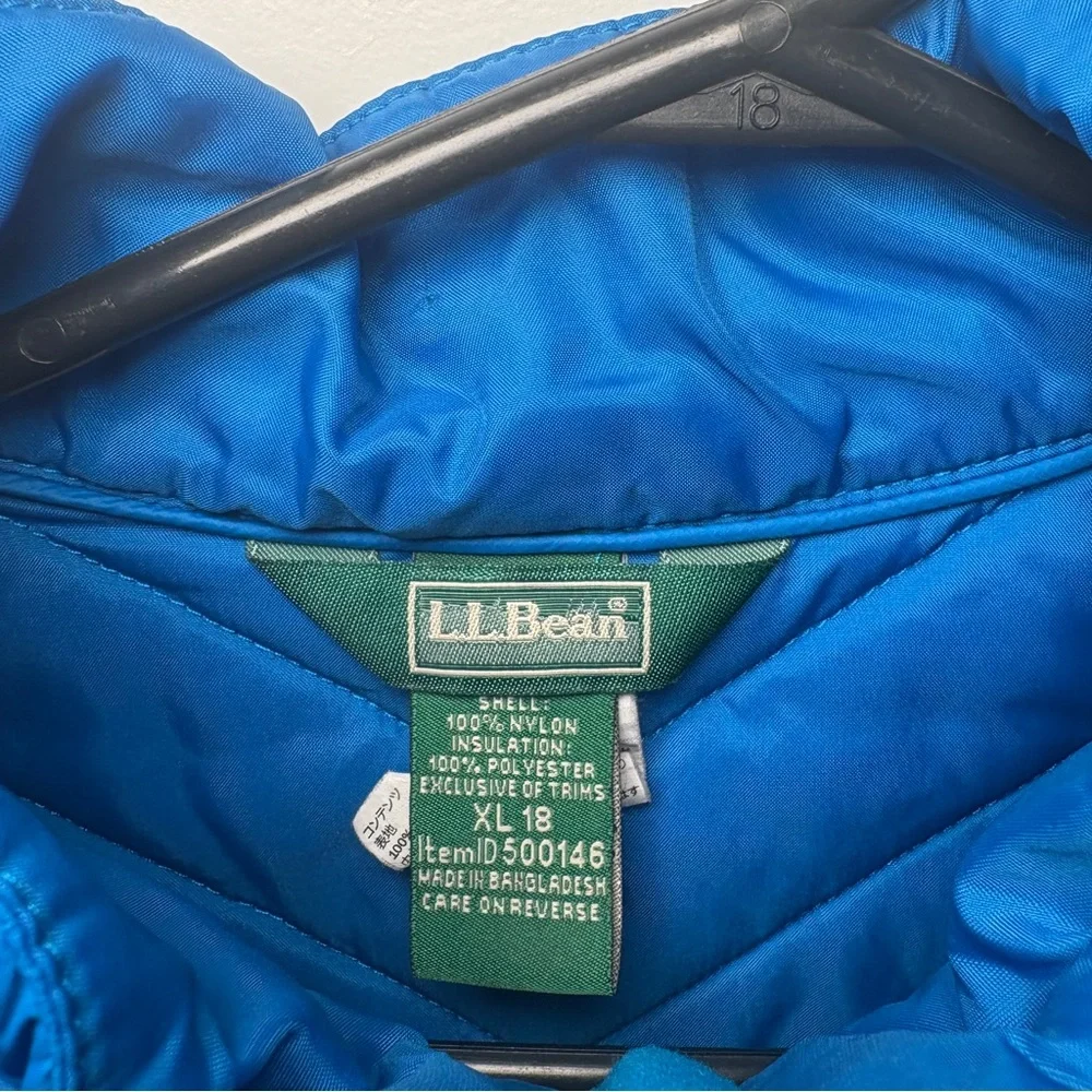 Boy’s L.L. Bean Blue Puffer Jacket Size: XL (18)